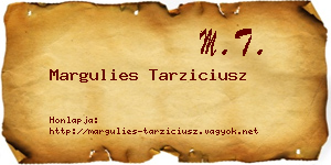 Margulies Tarziciusz névjegykártya